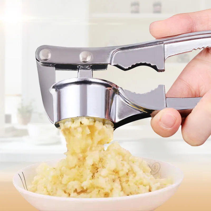 Garlic Press Crusher Mincer Kitchen Stainless Steel Garlic Smasher