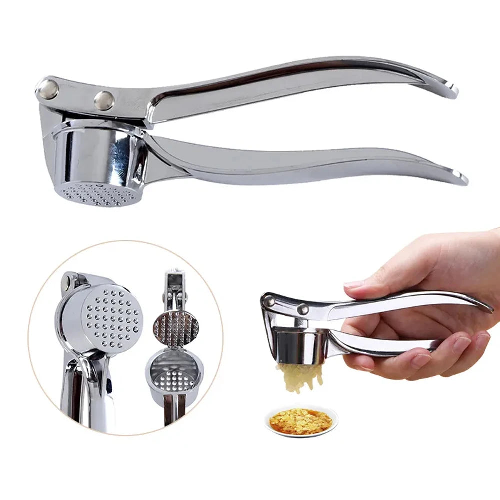 Garlic Press Crusher Mincer Kitchen Stainless Steel Garlic Smasher