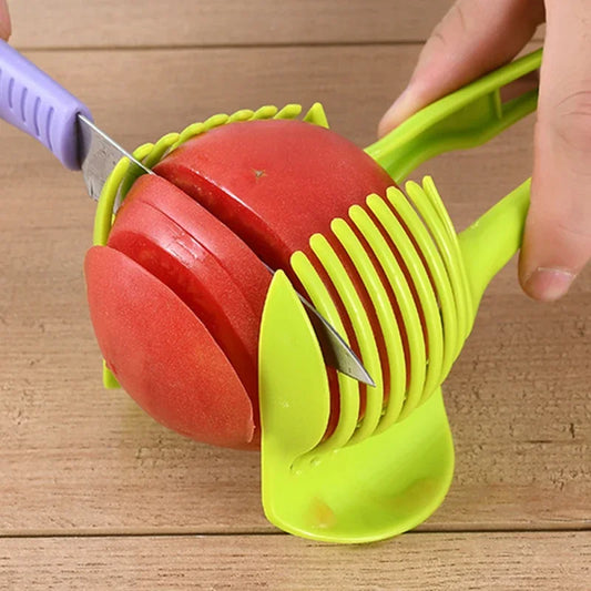 Handheld Tomato Slicer Bread Clip Fruit Vegetable Cutting Lemon