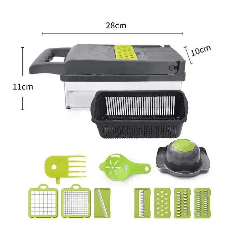 14/16 in 1 Multifunctional Vegetable Chopper Handle Food Grate Food