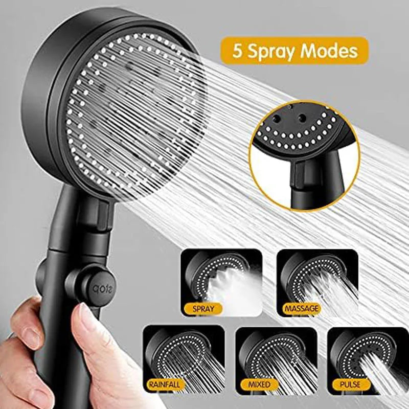 For smart bathroom accessories Black shower heads high pressure Shower