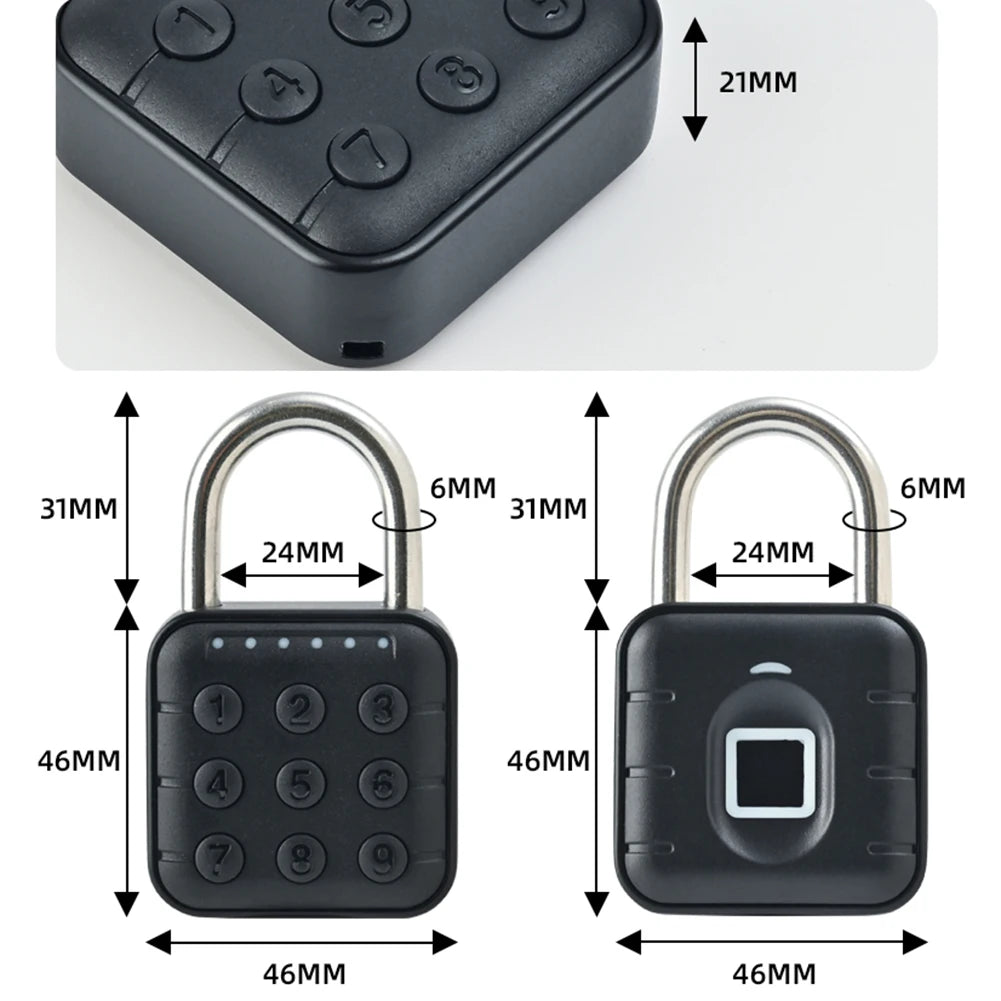 Fingerprint Lock Keyless with Tuya APP Drawer Safety Lock Waterproof